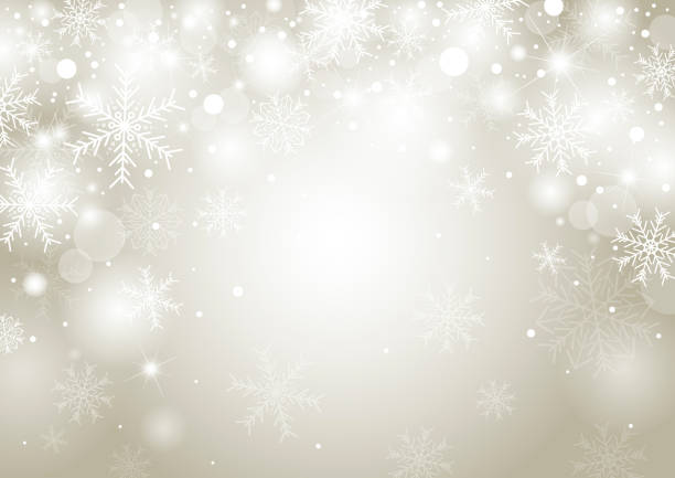 illustrazioni stock, clip art, cartoni animati e icone di tendenza di design del concetto di sfondo natalizio di fiocco di neve bianco e neve con illustrazione vettoriale dello spazio di copia - sfondo natale