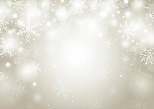 Vector illustration of Christmas background concept design of white snowflake and snow with copy space vector illustration