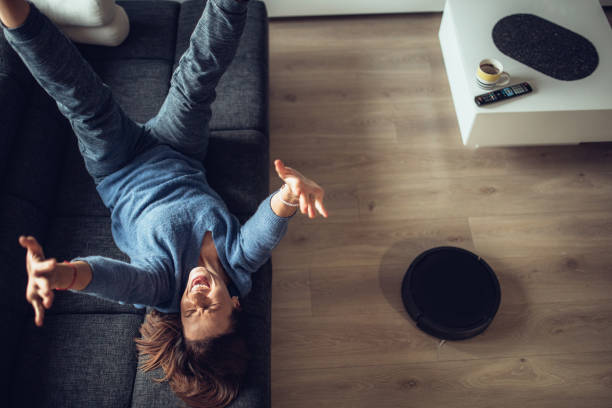 istock Woman relaxing from house chores 1072540202