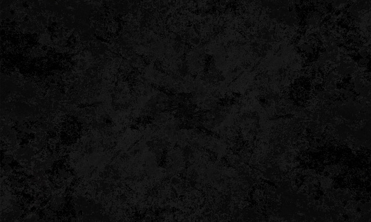 Black colored spotted cracked effect, wall texture grunge vector background- horizontal - Illustration