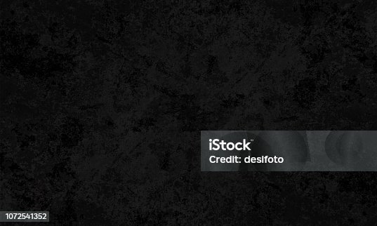 istock Black colored spotted cracked effect, wall texture grunge vector background- horizontal - Illustration 1072541352