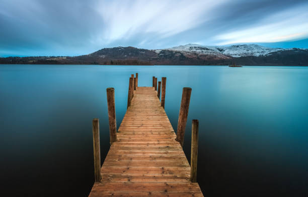 istock Long exposure of jetty on Derwentwater 1072555426