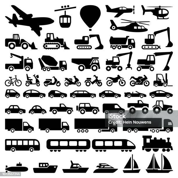 Transport Icons Stock Illustration - Download Image Now - Icon, Mode of Transport, Truck