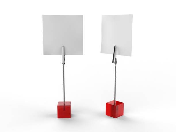 istock Blank Square Clip Memo Holder for Branding. 3d render illustration. 1072563702