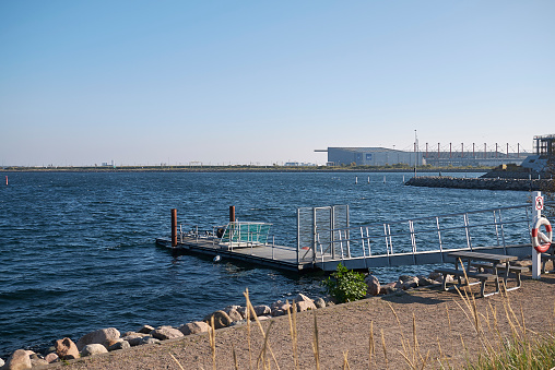 Copenhagen, Denmark - October 11, 2018 : View of a pier in National Aquarium Denmark