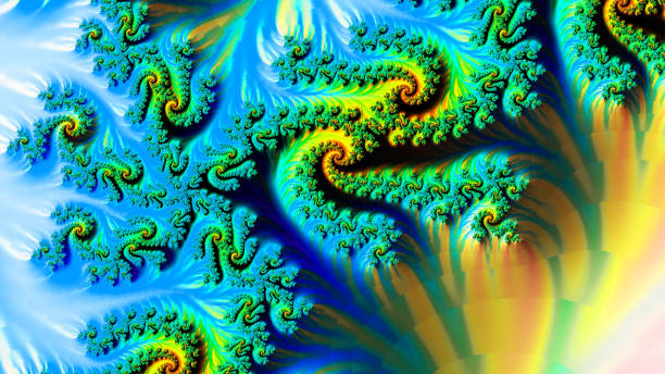 istock Abstract fractal art background in illustration space geometry. 1072576584
