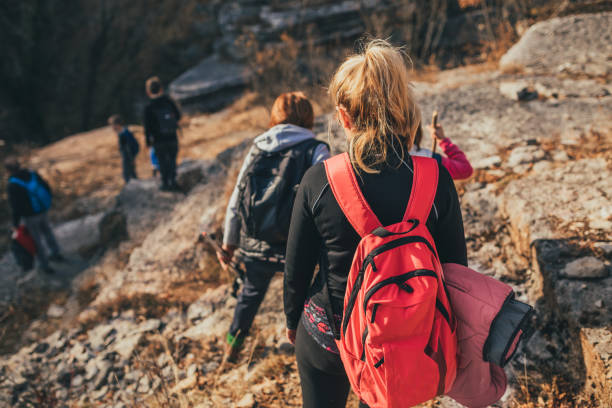 istock Family hiking in fall 1072581024