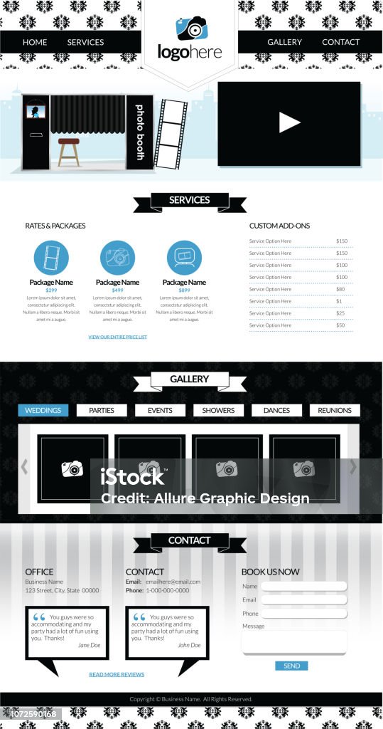 Photo Booth Website Template Stock Illustration Download Image Now Photo Booth Website Template Stock Illustration Download Image Now
