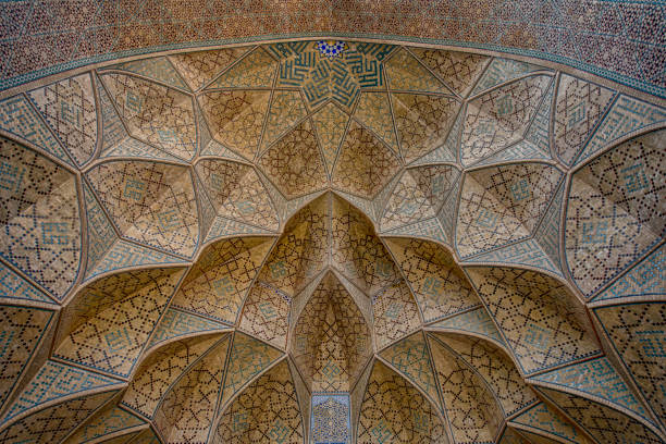 Persian architecture - fresco at ceiling, Iran