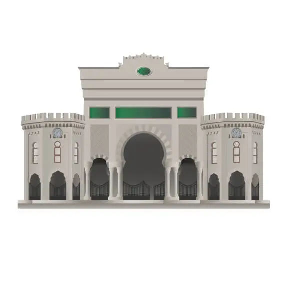 Vector illustration of istanbul university gate