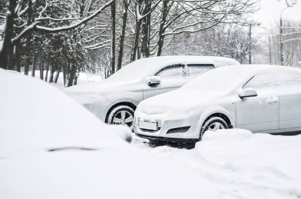 istock Cars under snow in winter. 1072594156