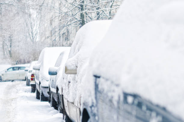 istock Cars under snow in winter. 1072595038