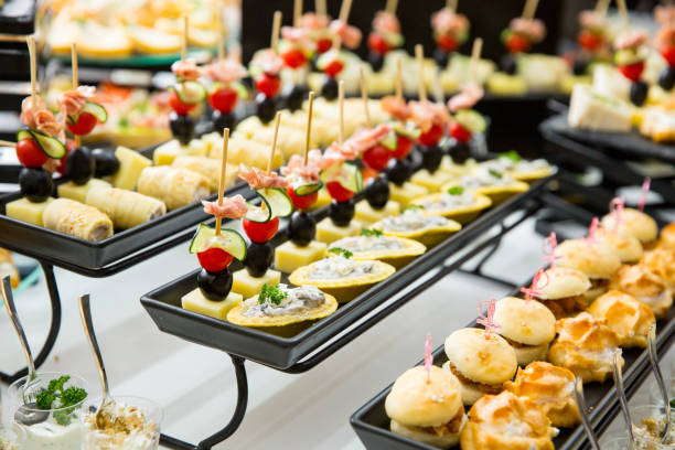 istock different types of catering canapes on buffet 1072597016