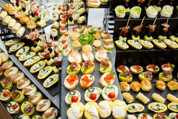 istock different types of catering canapes on buffet 1072597236