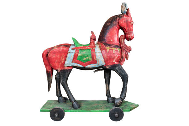 istock Antique fair horses with wheels. 1072598858