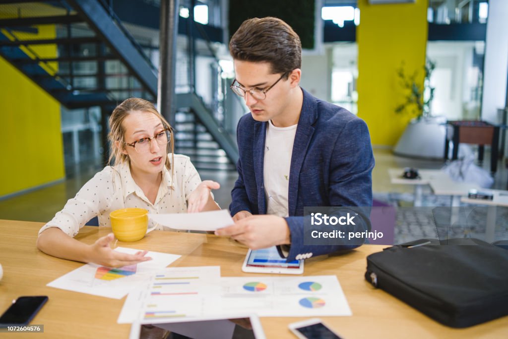 I don't know how to solve this problem Coworkers arguing about work, researching, brainstorming new ideas. 20-24 Years Stock Photo