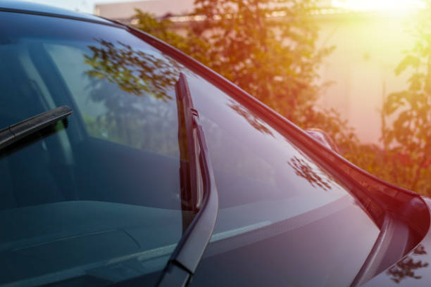istock Brushes on the car glass with copy space 1072604976