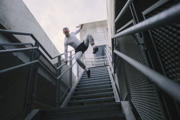 istock Athlete jumping from stairs 1072605238