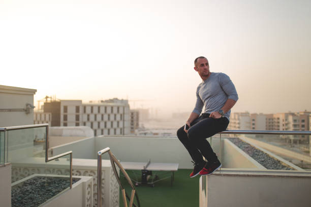 istock Tourist admire view from rooftop 1072605310