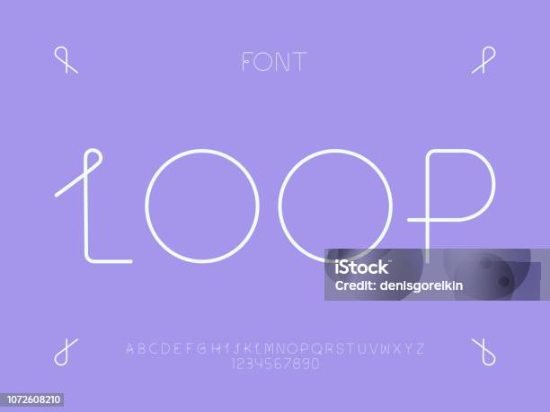 Loop Font Effect Loop Font Vector Alphabet Stock Illustration - Download Image Now ...