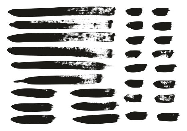 istock Calligraphy Paint Brush Lines Mix High Detail Abstract Vector Background Set 146 1072608742