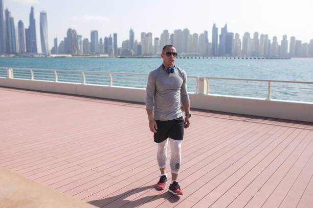 istock Athlete exploring the Dubai marina 1072609774