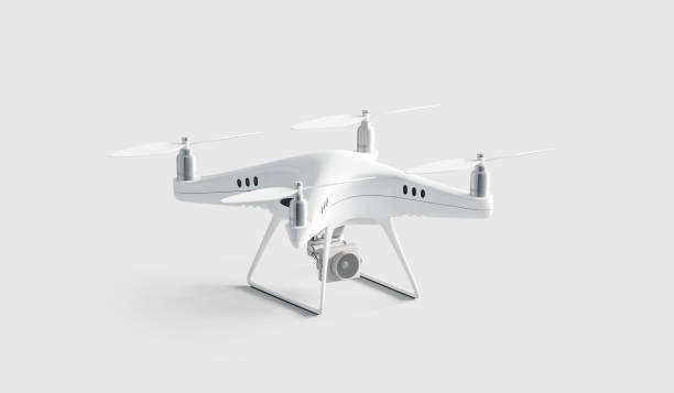 istock Blank white quadcopter mock up, stand isolated 1072609788