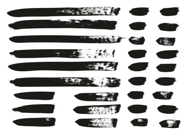 istock Calligraphy Paint Brush Lines Mix High Detail Abstract Vector Background Set 133 1072614148