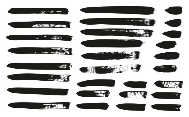 istock Calligraphy Paint Brush Lines Mix High Detail Abstract Vector Background Set 125 1072616028