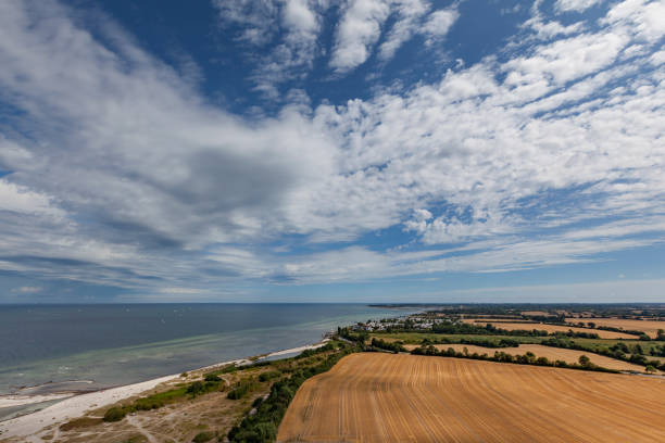 baltic sea coastline and agriculture in the north of germany.