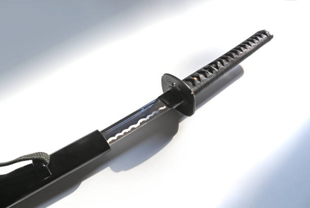 istock Japanese Katana on White Background 1072638142