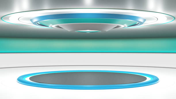 istock Futuristic Round Pedestal or Platform 1072644606