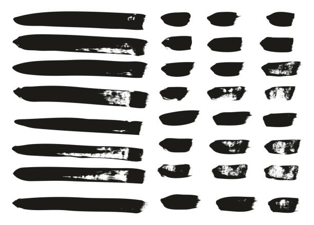 istock Calligraphy Paint Brush Lines Mix High Detail Abstract Vector Background Set 41 1072646562