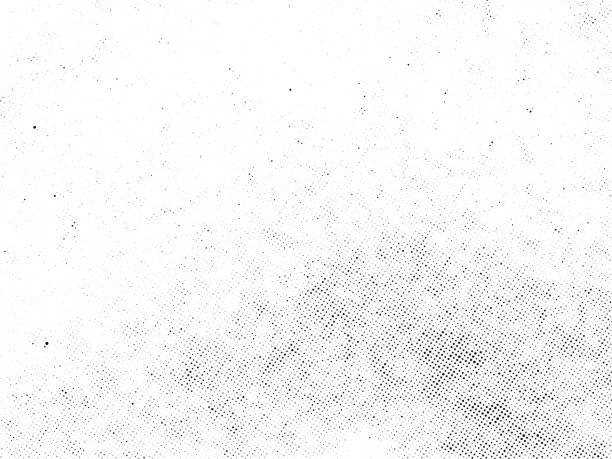 Subtle halftone dots vector texture overlay Subtle halftone vector texture overlay. Monochrome abstract splattered background. screen printing stock illustrations