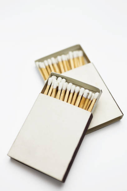 istock Close-up of matchboxes, isolated on white background 1072651894