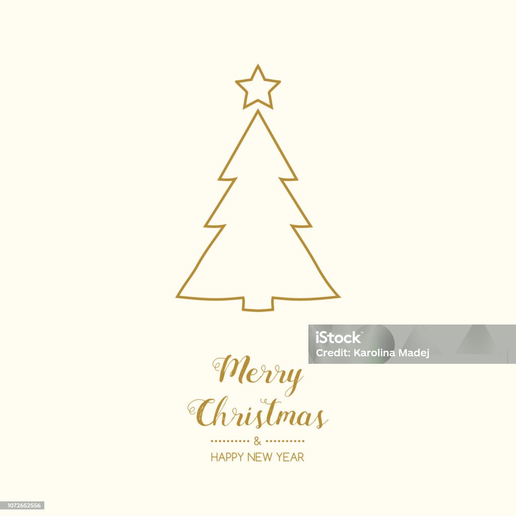 Christmas decoration with wishes and hand drawn tree. Vector. Christmas Tree stock vector