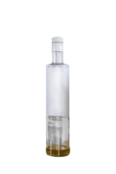 istock Wine Empty Bottle on the table Mock-Up. Blank Label, isolated 1072656528