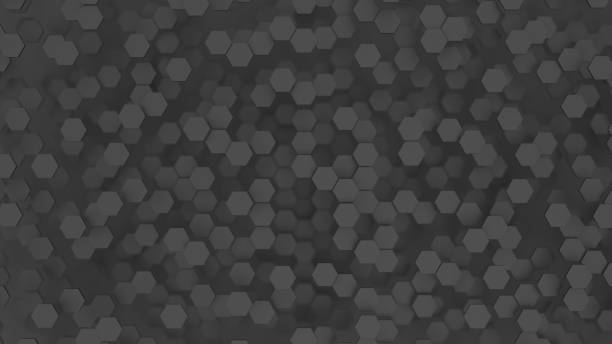 istock Abstract minimalist background with black 3d hexagons 1072659196
