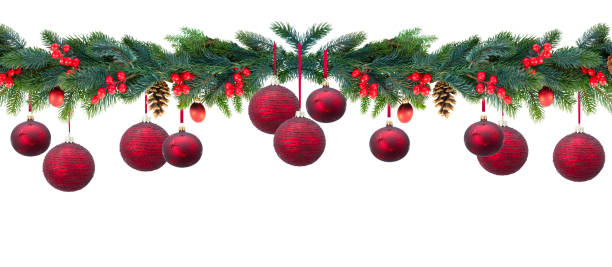istock Christmas garland on white 1072660506