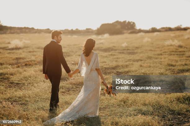 Bride And Groom Stock Photo - Download Image Now - Wedding, Couple - Relationship, Bride