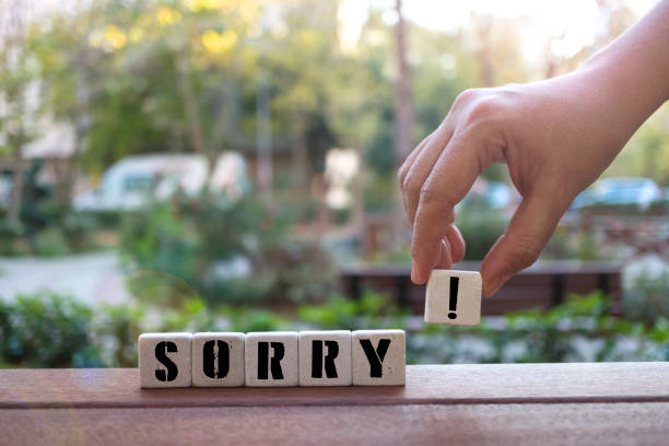 istock SORRY ! Concept with Hand and alphabet blocks 1072673618