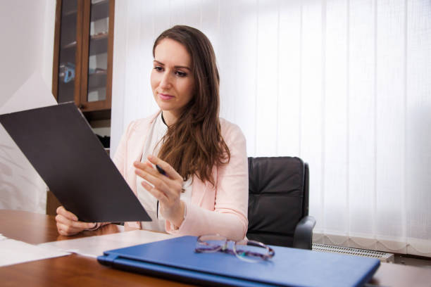 istock Business woman working in her office 1072675686