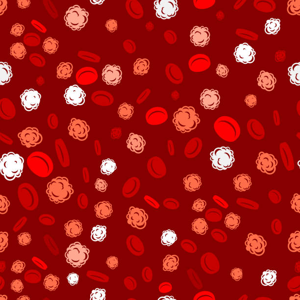 nahtlose muster leukämie - blood cell formation stock-grafiken, -clipart, -cartoons und -symbole