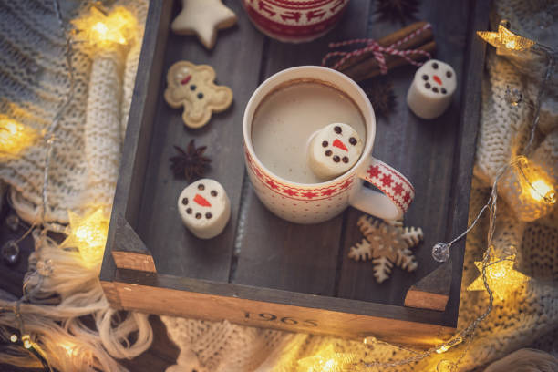 istock Hot Cocoa with marshmallows in a cozy Christmas atmosphere 1072682700