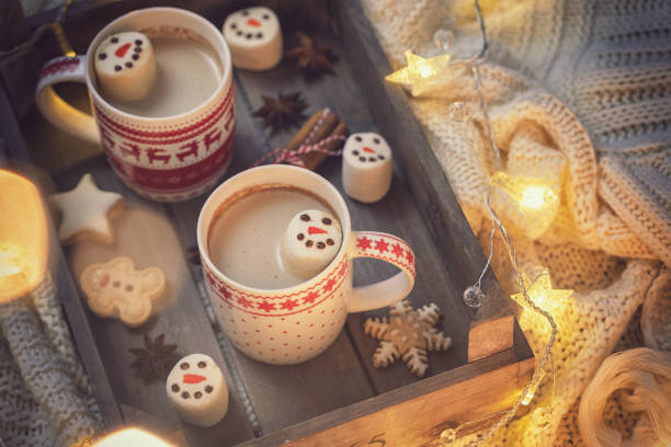 istock Hot Cocoa with marshmallows in a cozy Christmas atmosphere 1072682756
