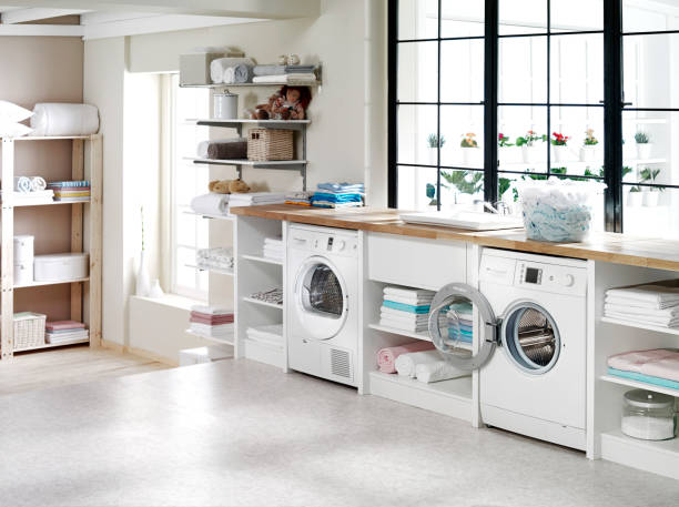 laundry room modern laundry room utility room stock pictures, royalty-free photos & images