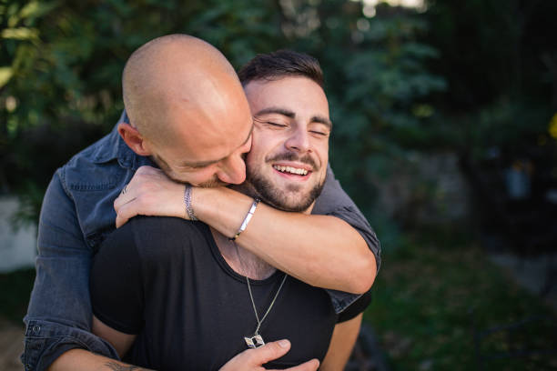 istock Passionate dating men in love smiling 1072685950