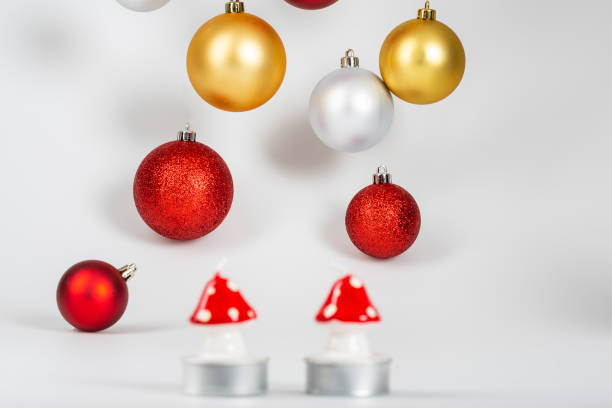 istock Christmas balls isolated on a white background. 1072688300