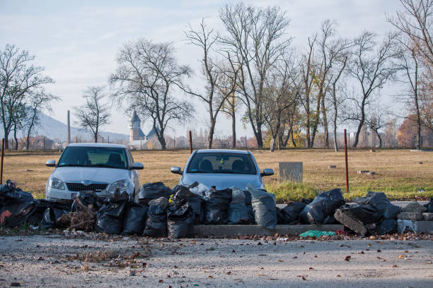 istock Blocked  car parking place with plastic bags 1072688414