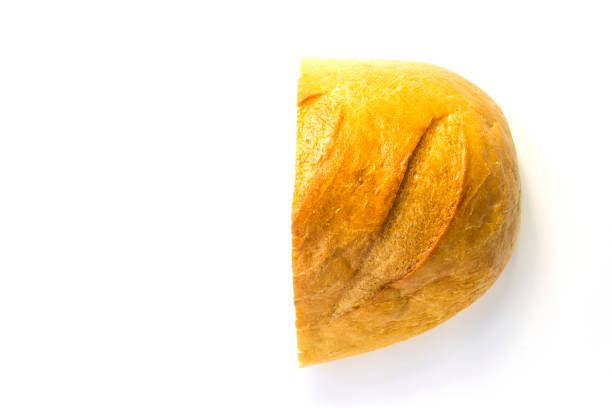 istock A large piece of white bread isolated on white background. 1072692710